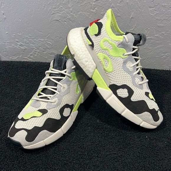 🔥🔥 ADIDAS P.O.D. S3.2 ML Shoes White Hi-Res Yellow Men Sz 8 - EUC - Very RARE!